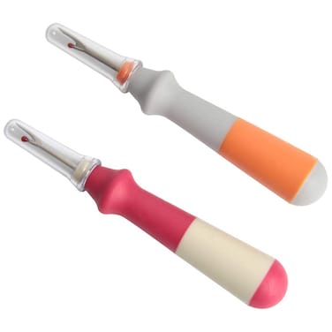 yalansmaiP 2 Packs Ergonomic Seam Ripper Premium Quality Sewing Tools Thread Remover Tool Handy Stitch Rippers with Soft Grip for EmbroideryQuilting and SewingRemoving Hems and Seams