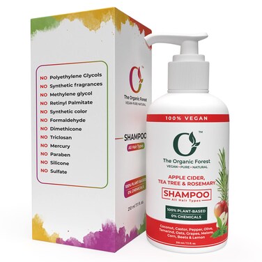 Apple Cider Vinegar Tea Tree  Rosemary Shampoo  Sulfate Free Natural  Organic Shampoo for Oily Hair Dandruff Itchy Scalp  Thinning Hair  Ideal for Women  Men with Dry Scalp  Grey Hair