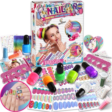 Toy Unicorn Nail Art for Girl 712 FunKidz Size 1791Wx124L Ultimate Glamour Peelable Nail Polish Kit for Kids Fingernail Set Party Gifts