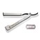 DOVO Silver Shavette Satin Finish Straight Razor Set Black