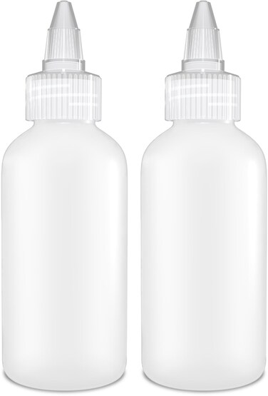 BRIGHTFROM Condiment Squeeze Bottles  4 OZ Squirt Empty Bottles Clear Twist Top Cap Leak Proof  Great for Ketchup Mustard Syrup Sauces Dressing Oil Arts  Crafts BPAFREE  Pack of 2