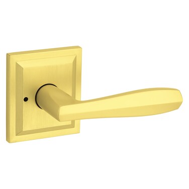 Baldwin Torrey Pines Interior Privacy Door Handle Reversible Lever for BedroomBathroom Keyless Door Lock in Satin Brass
