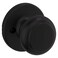 Kwikset Cove Dummy Door Knob Single Sided Handle for Closets French Double Doors and Pantry Matte Black NonTurning Interior PushPull Door Knob