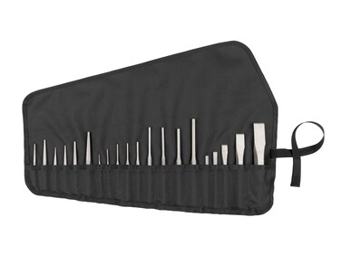 TEKTON Punch and Chisel Set with Pouch 20Piece Center Solid Pin Chisel  PNC99101  Made in USA