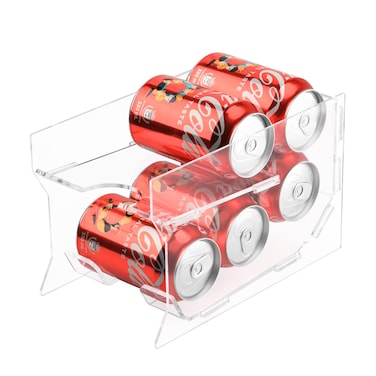 Soda Can Organizer for Refrigerator Acrylic Rolling Can Organizer Dispenser Auto Beverage Can Holder Rack Can Storage Organizer Can Drink Holder for Canned Food Beer 12oz Standard Cans