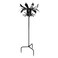 Achla Designs GBS13 Petals Gazing Ball Wrought Iron Globe and Toadstool Stand Black