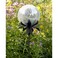 Achla Designs GBS13 Petals Gazing Ball Wrought Iron Globe and Toadstool Stand Black