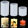3 PCS Candle Molds Silicone Candle Mold Silicone for Candle Making Resin Molds Silicone Kit Cylindrical Candlestick Epoxy Casting 3 Sizes DIY Silicone Molds for Candles DIY Crafts Clay