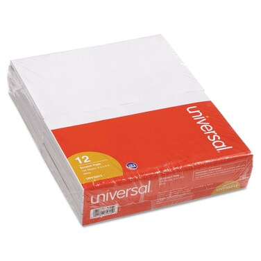 Universal M935615 100 Sheet 5 in x 8 in Unruled Scratch Pads  White 12Pack