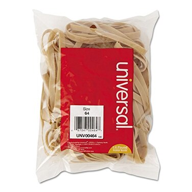 Universal 00464 Rubber Bands Size 64 312 x 14 80 Bands14lb Pack UNV00464