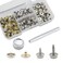 120Pieces Silver Stainless Steel Marine Grade Canvas and Upholstery Boat Cover Snap Button Fastener Kit with 2Pcs Setting Tool  40 Sets