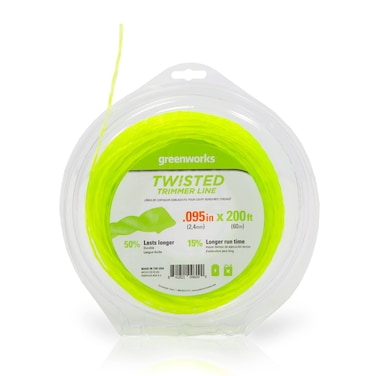 Greenworks 0095 200Foot Twisted String Trimmer Line