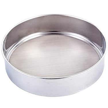 Falytemow Flour Sifter Round Flour Sieve Strainer with 40 Mesh Premium Rustproof Stainless Steel Fine Mesh for Baking 18cm