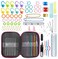 Flexzion Crochet Hook Set with Yarn Knitting Needles Sewing Tools Full 100 Pcs Kit 0665mm Expert  Beginner Kids Adults Allinone Essentials Knit Gauge Scissors Stitch Holders Household Tools