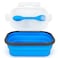 Lunbengo Collapsible Lunch Box Containers Silicone Bento Box with Airtight Lid and 2 in1 Spoon  Fork 1000ml Large Portion Reusable Silicone Food Storage Container Microwave Dishwasher Safe