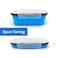Lunbengo Collapsible Lunch Box Containers Silicone Bento Box with Airtight Lid and 2 in1 Spoon  Fork 1000ml Large Portion Reusable Silicone Food Storage Container Microwave Dishwasher Safe