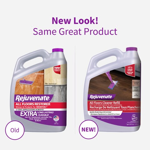 Rejuvenate High Performance AllFloors and Hardwood No Bucket Needed Floor Cleaner Powerful PH Balanced Shine with Shine Booster Technology Low VOC Best in Class Products 128oz