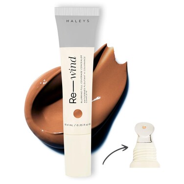 HALEYS Rewind Blurring Full Coverage Concealer Dark  Neutral Brighten Reduce redness dark circles and fine lines NonCaking Longwear Nourishes Lightweight SoftMatte Finish Vegan  CF