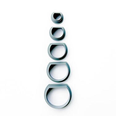 Polymer Clay Cookie Cutters  The Clayful Co Sliced Circle Cutter Pack Set of 5  Plastic Cutter for Jewelry and Earring Shapes