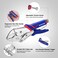 WORKPRO 4Piece Locking Pliers Set with Comfortable Grip 512 7 and 9 Curved Jaw Locking Pliers 612 Long Nose Locking with Storage Bag