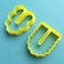 CHENRUI Set of 2 Organic U Shape Polymer Clay Cutter Art Deco Earring Clay Cutter