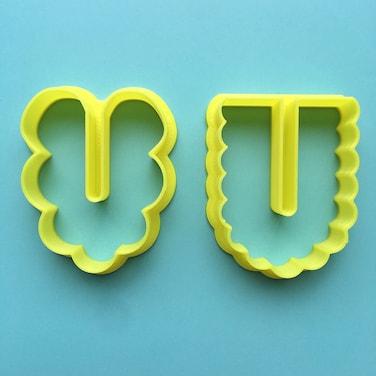 CHENRUI Set of 2 Organic U Shape Polymer Clay Cutter Art Deco Earring Clay Cutter