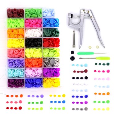 Snaps and Snap Pliers Set 360 Sets T5 Plastic Buttons for Sewing and Crafting