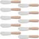 Dadamong 10 Pieces Cheese Spreader Set Multipurpose Stainless Steel Mini Butter Spreader Knives with Plastic Handle Bread Sandwich Cream Cheese Condiment Knives 4 Inches Small Size