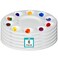 Paint Tray Palettes Set 6 Pcs 67 Inch Round Plastic Paint Palettes for Mixing Paints Acrylic Watercolor Oil Painting Nail Face Body Craft Model DIY Rock Art Kids Palette Supplies 10 Wells White