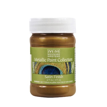 6 oz Modern Masters ME238 Blackened Bronze Metallic Paint Collection Satin WaterBased Decorative Metallic Paint