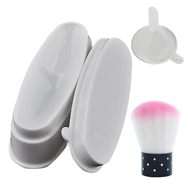 French Dipping Trays Nail Dip Powder Nail Kit Container Powder Nail Acrylic Powder Liquid Set Dust Remover Powder Brush
