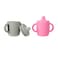Silikong 8 Oz Silicone No Spill Sippy Cups For Toddlers and Babies  Dishwasher and Microwave Safe  2 Pack PinkGray