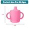 Silikong 8 Oz Silicone No Spill Sippy Cups For Toddlers and Babies  Dishwasher and Microwave Safe  2 Pack PinkGray