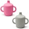 Silikong 8 Oz Silicone No Spill Sippy Cups For Toddlers and Babies  Dishwasher and Microwave Safe  2 Pack PinkGray