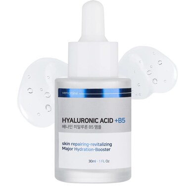 Venamine Pure Hyaluronic Acid with Vitamin B5 Serum for Face AntiAging Anti Wrinkle korean skin care hyaluronic acid serum for face skin repairing revitalizing Booster face serum 30ml 1 Oz