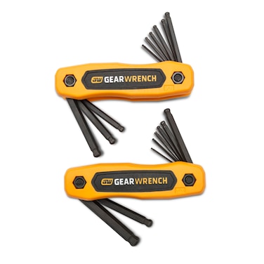 GEARWRENCH 17 Piece SAEMetric Ball End Folding Hex Key Set  83511