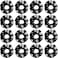 18 Pieces Volleyball Sport Hair Scrunchies Volleyball Sport Hair Ties Silk Satin Elastic Scrunchies Hair Bands Ponytail Holders for Players Teams Gifts Black