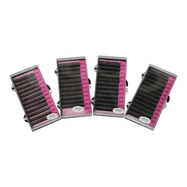 Eyelash Extensions C Curl 814mm Mixed Flat 4 trays Mink Lash Extensions Kit supplies Individual Eyelashes Salon Use Black Mink False Lashes