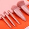 Easytaken Travel Makeup Brush Set COSHINE 5pcs Mini Complete Function Cosmetic Brushes Kit 5pcs with mirror