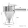 Stainless Steel Pancake Batter Dispenser Funnel Dispenser with Stand Kitchen Must Have Tool for Perfect Pancakes Cupcake Waffle Muffin Mix Cake  Crepe Easy Pour Baking Supplies for Griddle