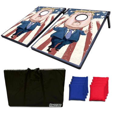 LOKATSE HOME LED Cornhole Game Set  Includes 8 Bean Bags 2 Boards with MDF Surface and 1 Carrying Case