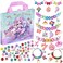 Charm Bracelet Making Kit  UnicornMermaid Girl Toy ideal Crafts for Ages 812 Girls who Inspire Imagination and Create Magic with Art Set and Jewelry Making Kit