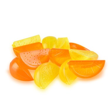 SHENGQIPC Reusable Ice Cubes 60 Pack Plastic Ice Cubes Fruit Shaped Refreezable Ice Cubes BPA Free Muticolor Fruit
