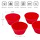 NuWave Silicone Baking Kit with 8x8inch Baking Pan  Reusable Cupcake Liners Red 7pc