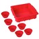 NuWave Silicone Baking Kit with 8x8inch Baking Pan  Reusable Cupcake Liners Red 7pc