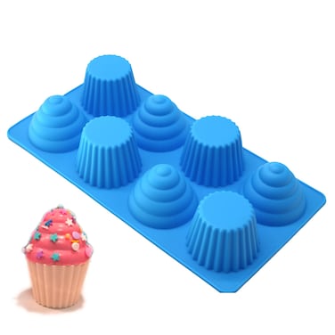 XHaibei Great Ice Cream Cone Cupcake Soap Pan Bakeware 8cavity Tray