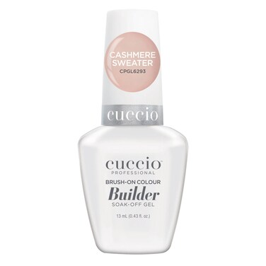 Cuccio Pro BrushOn Colour Builder Soak Off Gel  LED and UV SelfLeveling Lightweight Formula  Camouflages ReGrowth and Corrects Uneven Nail Beds  Base Coat  Cashmere Sweater  043 oz