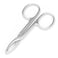 Motanar 2 Pieces Tweezers Scissor Handle Straight Tip Scissor Shaped Eyebrows Tweezers for Hair Plucker Remover Facial Hair Eyebrows Care Silver