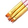 FULINJOY 3 Pcs Rose Gold Round Nail Art Brush Set Nail Painting Brush Manicure Tool UV Gel 3D Nail Brush Pens7mm8mm9mm