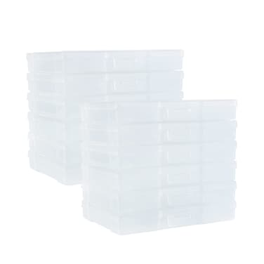 Naivees 5 x 7 Photo Storage Case 12 Inner Photo Organizer Keeper Extra Large Storage Picture Boxes Seed Storage Transparent Craft Keeper 12 PACK